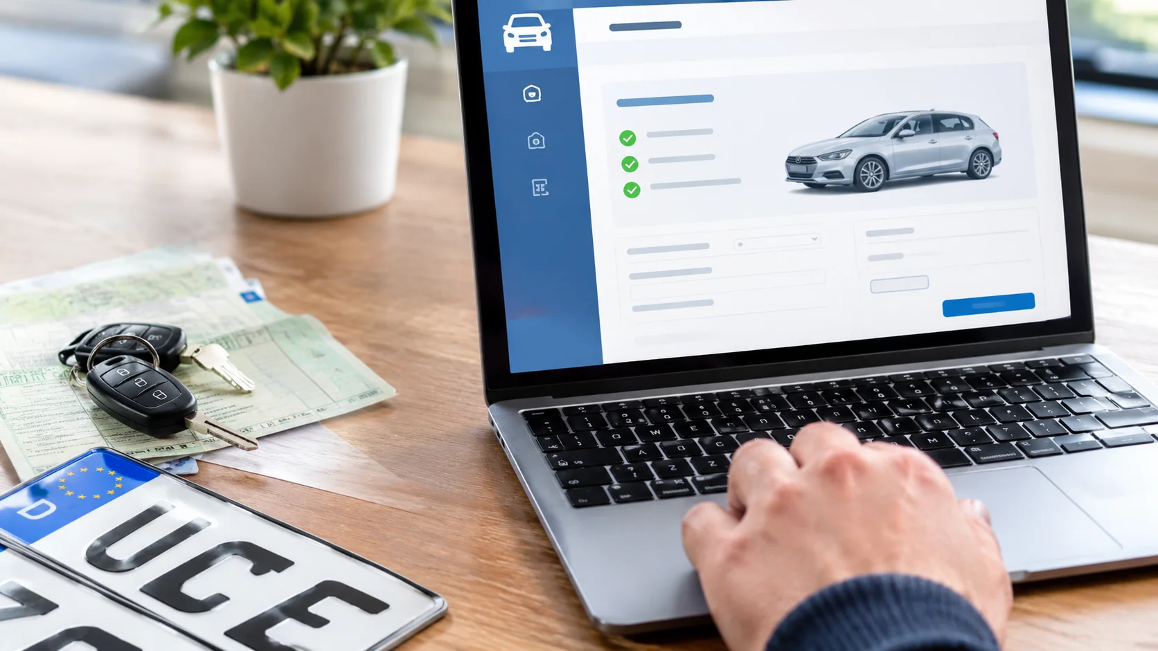 Auto online abmelden